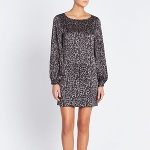 Equipment leopard 100% silk dress xs